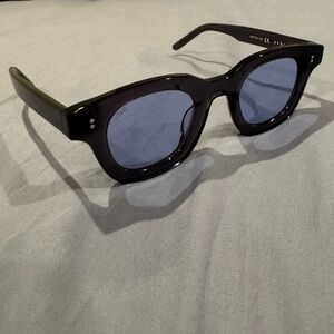 Alkila Apollo Sunglasses - Blue Lenses / Onyx Frames